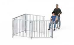 L001-001 - 2.2m Wide Self Closing Kissing Gate (L Hand) Galv. (Thumbnail)